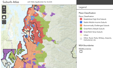 Only a small portion of the Seattle region is considered “urban” in a new report by the Urban Land Institute. Image via RCLCo